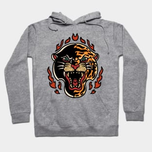 panther and tiger tattoo oldschool Hoodie